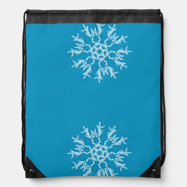 Snowflake Drawstring Backpack (Front)