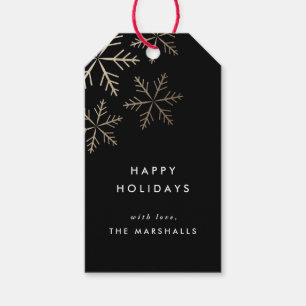 Snowflake Elegant Faux Foil Holiday Gift Tags