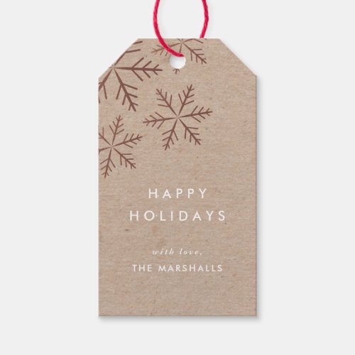 Snowflake Faux Foil Holiday  Gift Tags