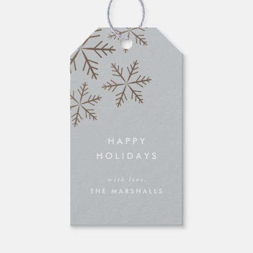 Snowflake Faux Foil Holiday gift tags Pack of 10