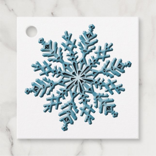 Snowflake Favor Tags (Front)