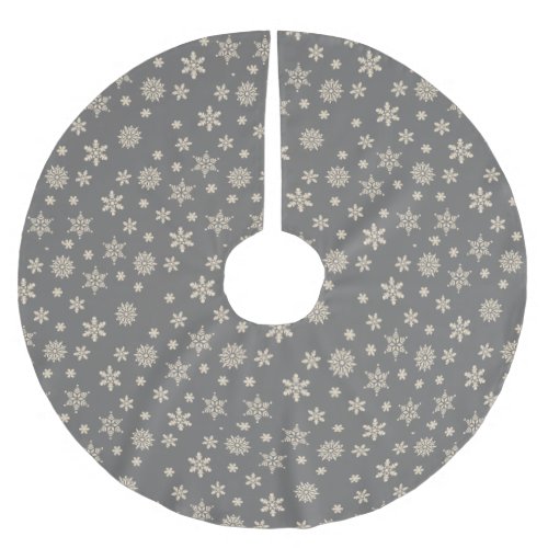 Snowflake Festive Christmas  Brushed Polyester Tree Skirt