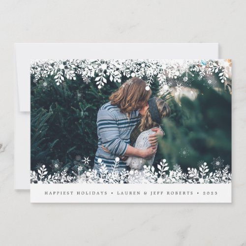 Snowflake Frame  Holiday Photo Card