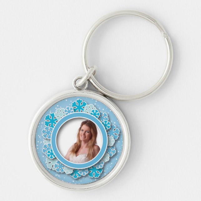 Snowflake frame keychain (Front)