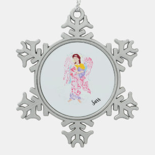 Snowflake Framed Ornament : Archangel Selaphiel