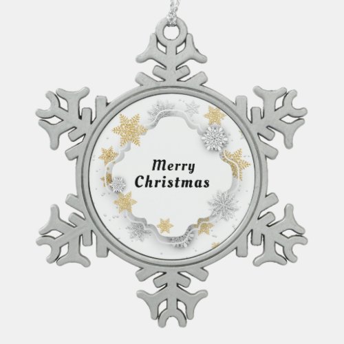 Snowflake Framed Ornament merry Christmas 