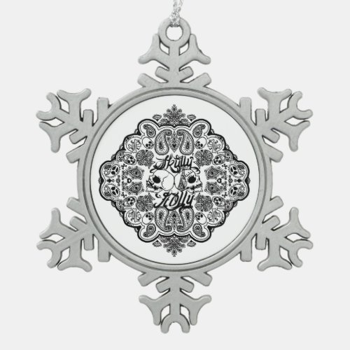 Snowflake Framed Ornament _ Paisley Pattern