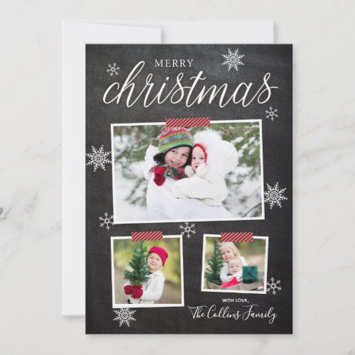 Snowflake Fun Christmas Photo Card