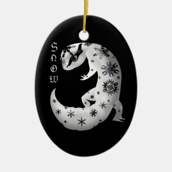 Snowflake Gecko Ornament by Spiderwebs at Zazzle