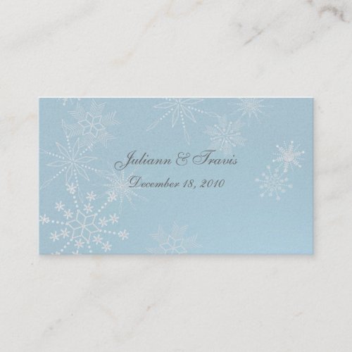 Snowflake Gems seating card