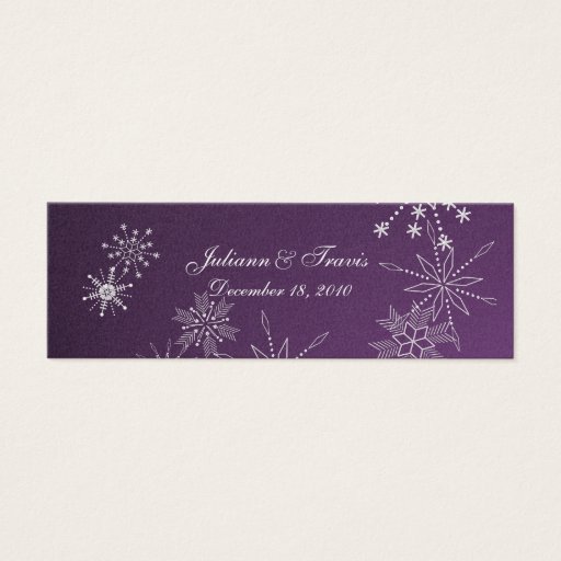 Customizable Snowflake Gems/ seating card Business Card