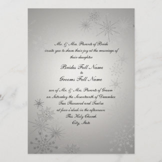 Snowflake Gems/ Silver Invitation