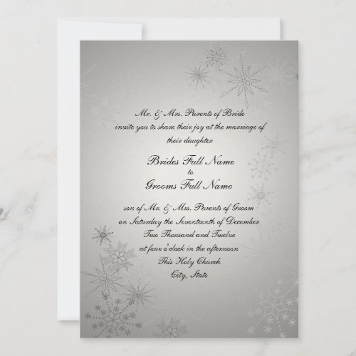 Snowflake Gems/ Silver Invitations