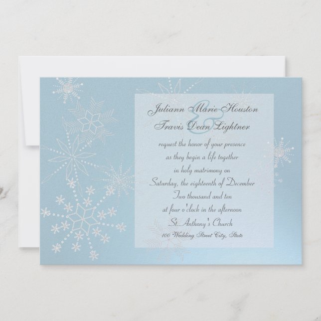 Snowflake Gems/ Wedding Invitation (Front)