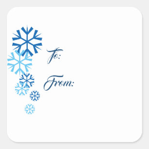 Snowflake Gift Tag Stickers