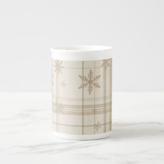 Snowflake Gingham Plaid Mug – Cozy Neutral Farm