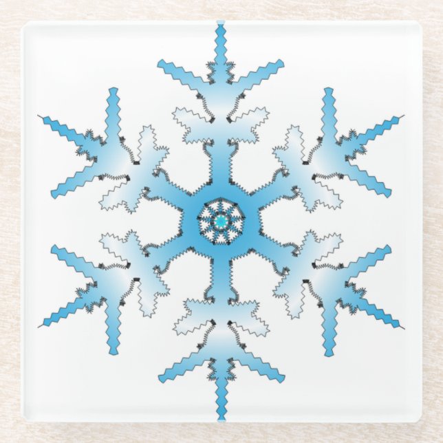 SNOWFLAKE GLASS COASTER (Front)