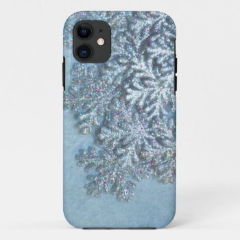 Snowflake Glitter Iphone Christmas Cover by ConstanceJudes at Zazzle