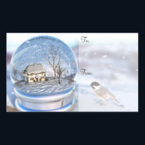 Snowflake Globe Christmas Gift Labels