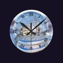 Snowflake Globe Clock