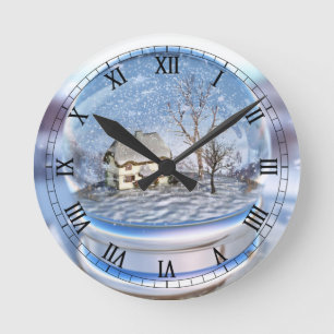 Snowflake Globe Clock