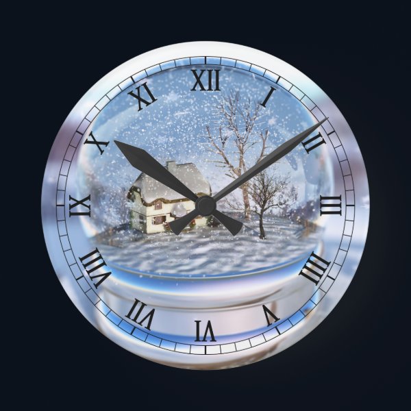 Snowflake Globe Clock