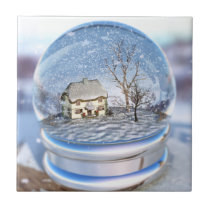 Snowflake Globe Decorative Tile
