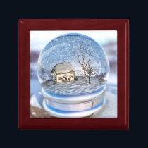 Snowflake Globe Jewelry Box