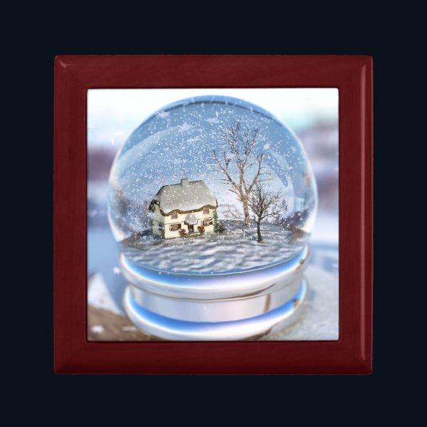 Snowflake Globe Jewelry Box