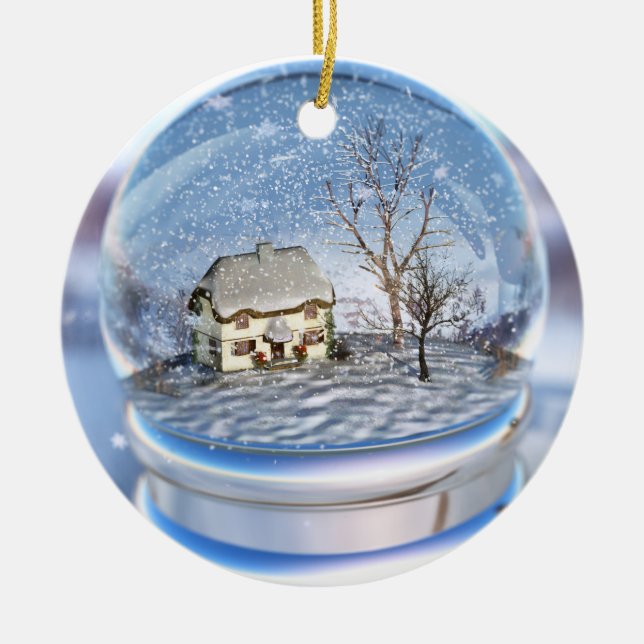 Snowflake Globe Ornament (Front)