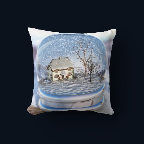 Snowflake Globe Pillow