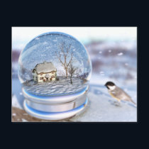 Snowflake Globe Postcard