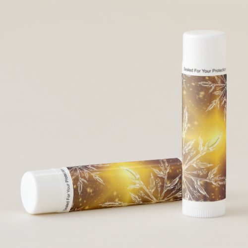 Snowflake gold glow winter elegant  lip balm