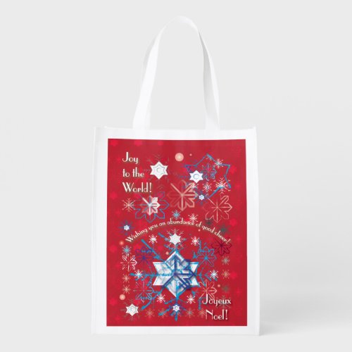 Snowflake Greetings I Grocery Bag