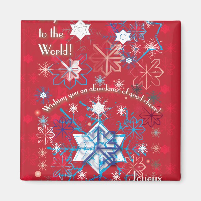 Snowflake Greetings I Magnet (Front)