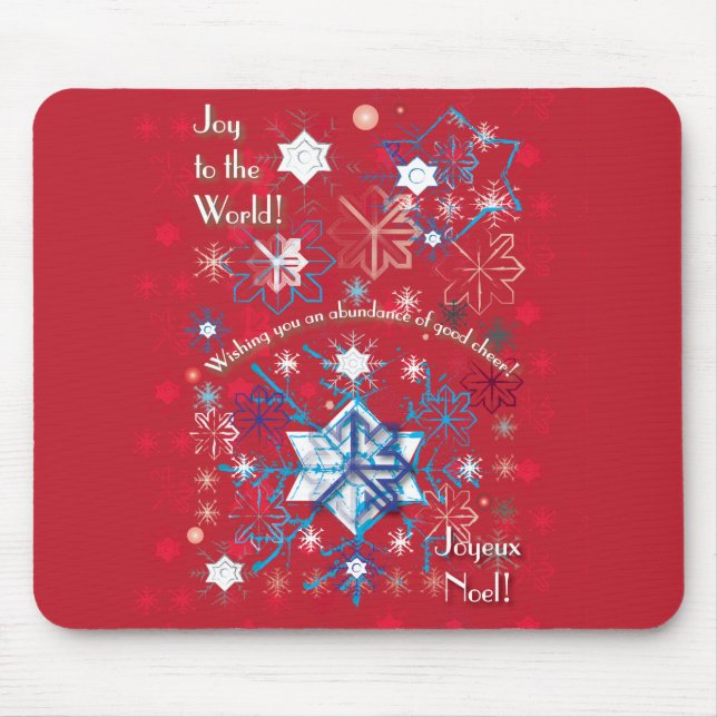 Snowflake Greetings I Mouse Pad (Front)