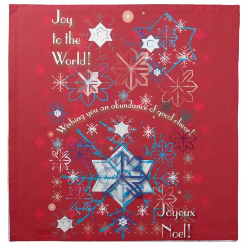 Snowflake Greetings I Napkin