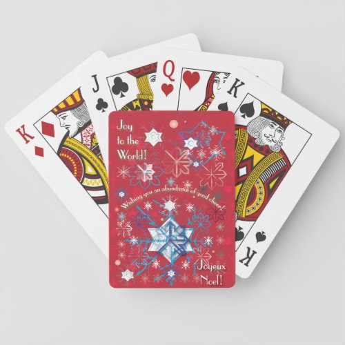 Snowflake Greetings I Playing Cards