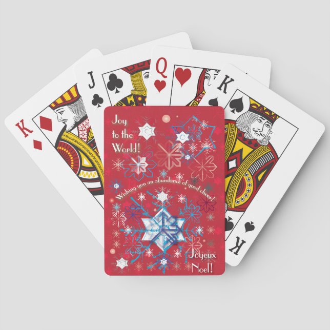 Snowflake Greetings I Poker Cards (Back)