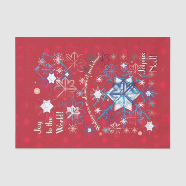 Snowflake Greetings I Tissue Paper (Front)