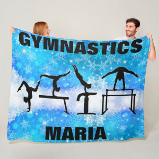 Snowflake Gymnastics Girls Events Fleece Blanket