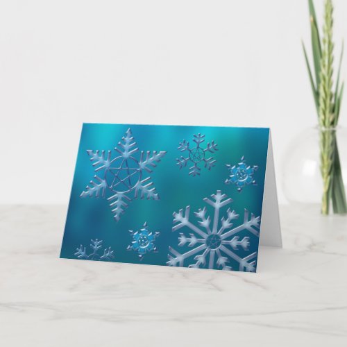 Snowflake H Holiday Card