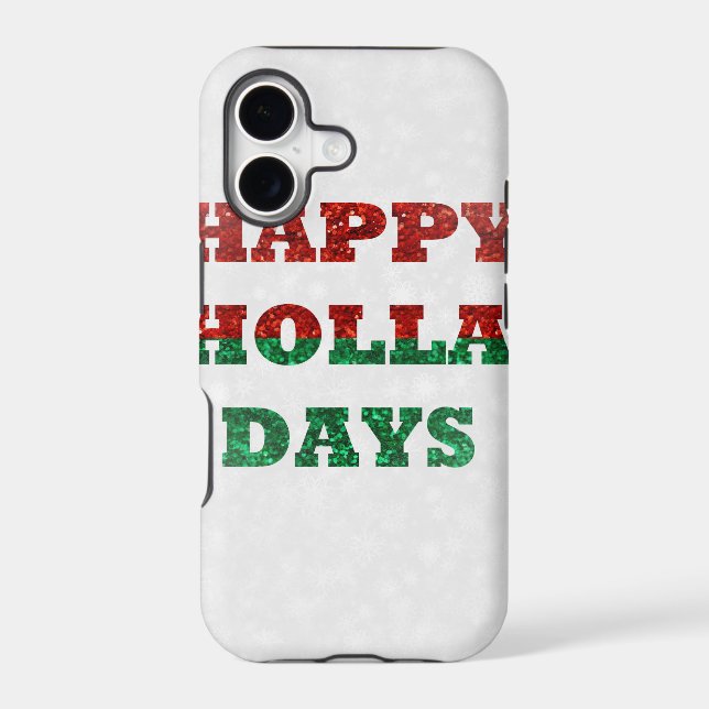 snowflake happy holla days iphone case (Back)