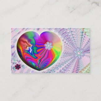 Snowflake Heart business card