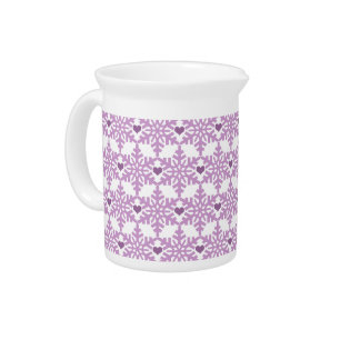 Snowflake Heart Pattern Pitcher