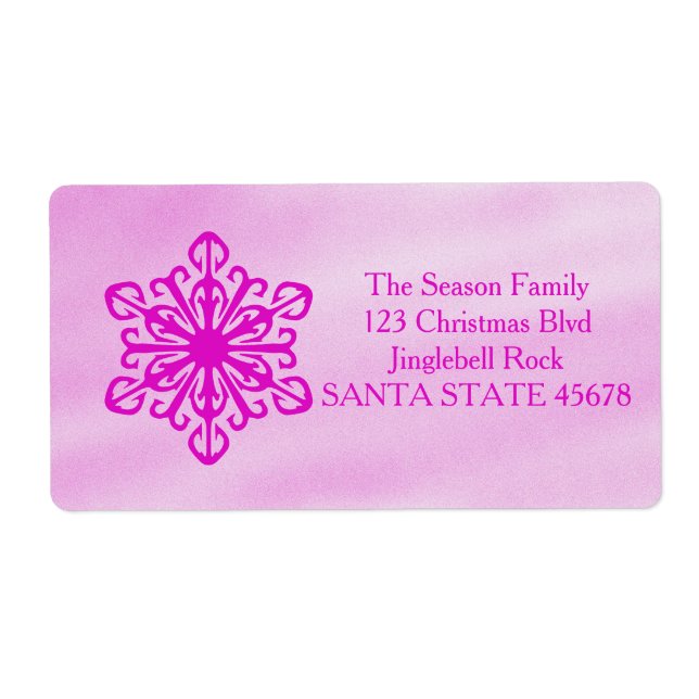 snowflake Holiday Address Label (Front)