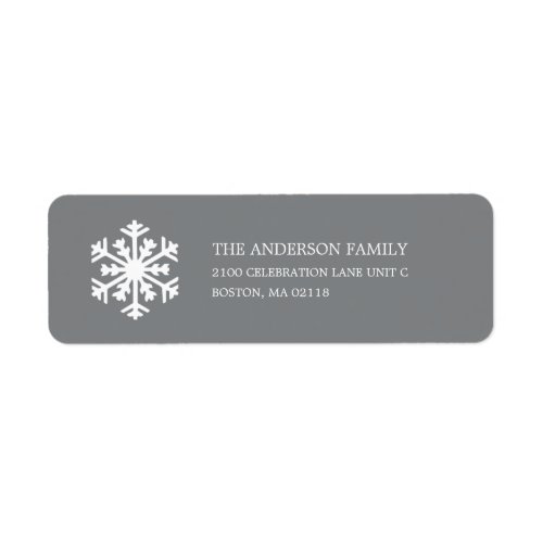 SNOWFLAKE   HOLIDAY ADDRESS LABELS