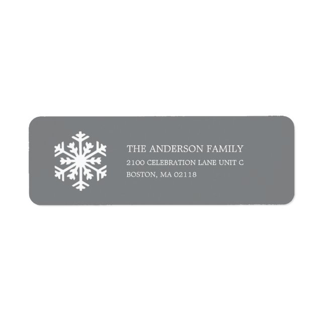SNOWFLAKE  | HOLIDAY ADDRESS LABELS (Front)