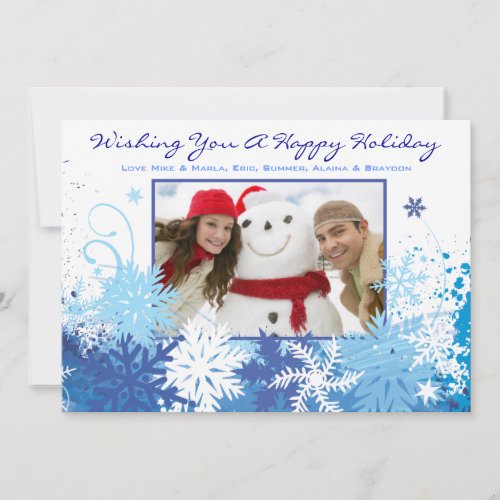 SNOWFLAKE Holiday Family Photo Greeting Card