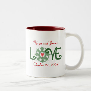 Snowflake holiday love mug